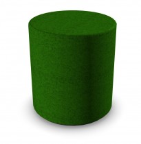 Puff i grønt ullstoff fra Narbutas, modell Giro, Ø=40cm, høyde 45cm, NY / UBRUKT