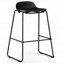 Normann Copenhagen barstol, modell Form, Sort understell/sort sete, sittehøyde 75cm, NY