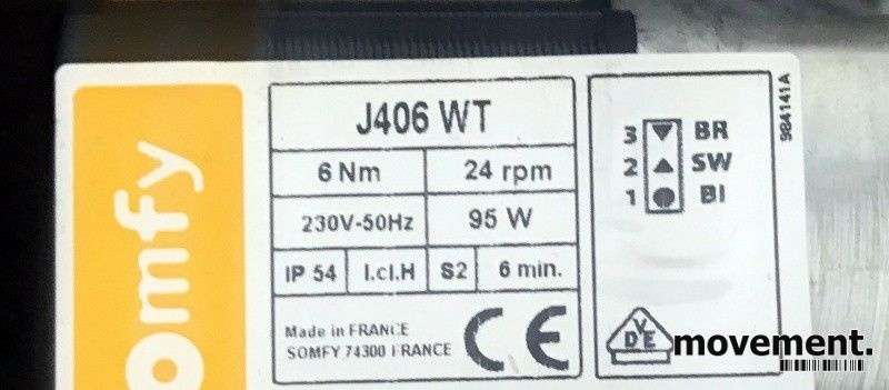 Solgt!Persiennemotor: Somfy utendørs - 2 / 6