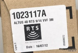 Persiennemotor: Somfy Altus 40 RTS 9/14 VVF 3M, 40mm rørmotor, NY