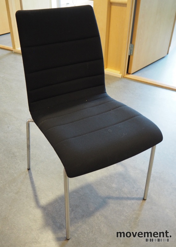 Solgt!Konferansestol / stablestol i sort - 1 / 2