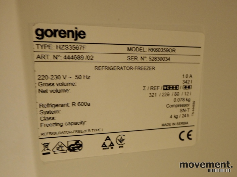 Solgt!Kjøleskap/kombiskap fra Gorenje i - 3 / 3