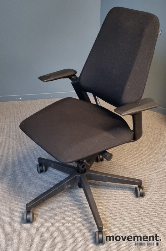 Solgt!Savo S3 kontorstol i sort stoff / - 1 / 3