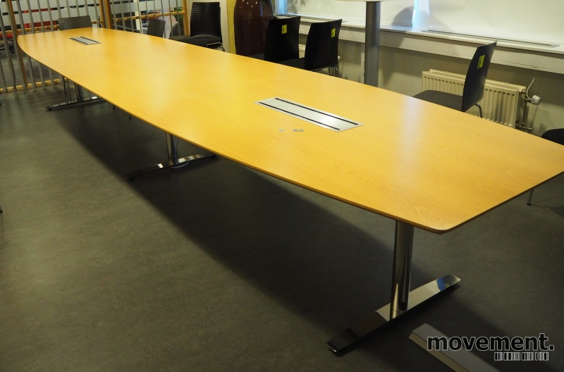 Solgt!Svenheim møtebord i eik / krom, - 1 / 3