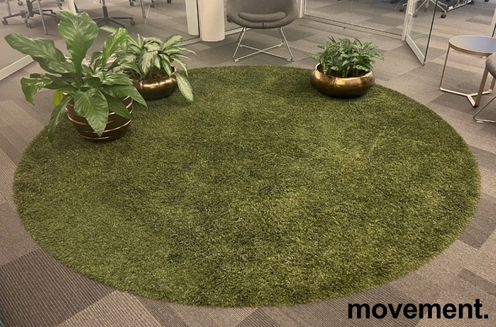 Solgt!Rundt teppe i grønn farge, Ø=300cm, - 1 / 2