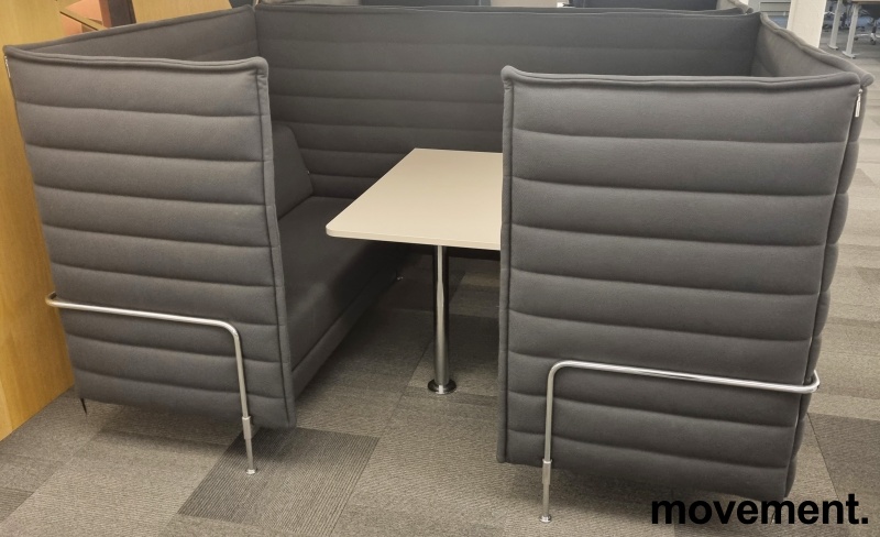 Solgt!Vitra Alcove sofa / møterom i grått - 2 / 4