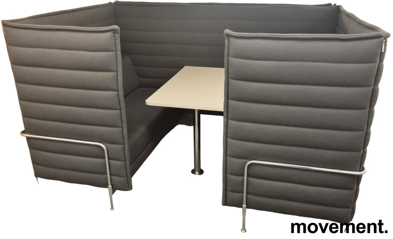 Solgt!Vitra Alcove sofa / møterom i grått - 1 / 4