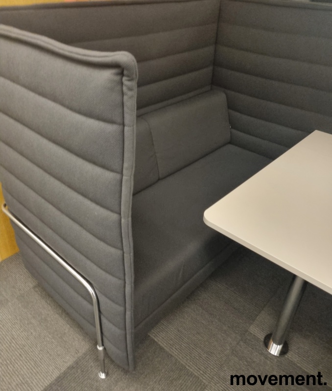 Solgt!Vitra Alcove sofa / møterom i grått - 3 / 4
