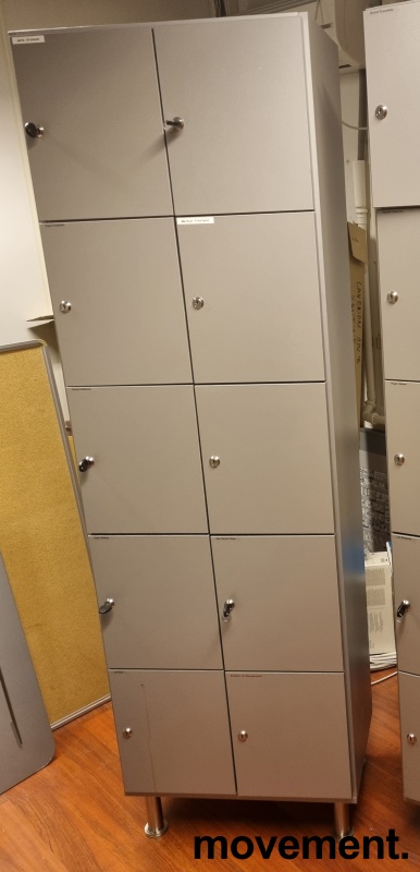 Solgt!Lukeskap i grått med 10 dører, - 3 / 4