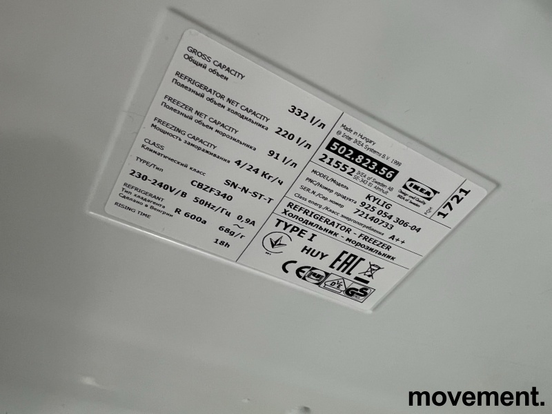 Solgt!Ikea kjøleskap / kombiskap i - 2 / 2