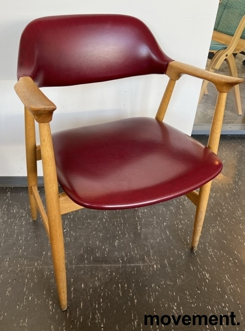 Solgt!Vintage/retro stoler i rød skai / - 1 / 2