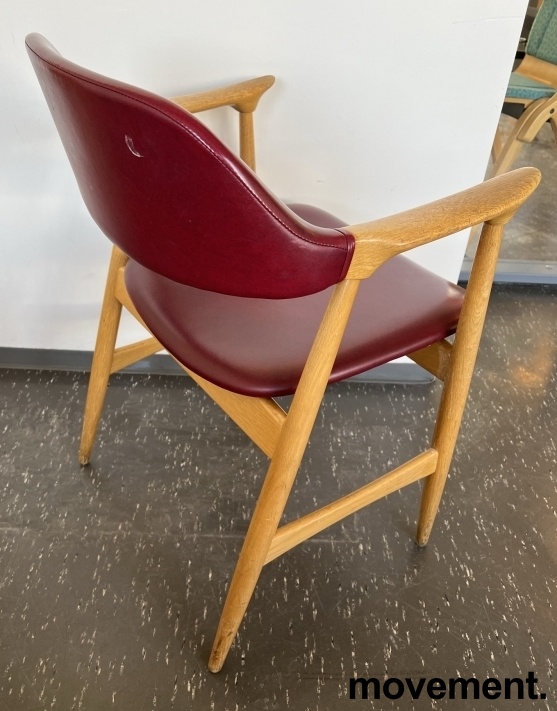 Solgt!Vintage/retro stoler i rød skai / - 2 / 2