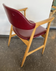 Solgt!Vintage/retro stoler i rød skai / - 2 / 2