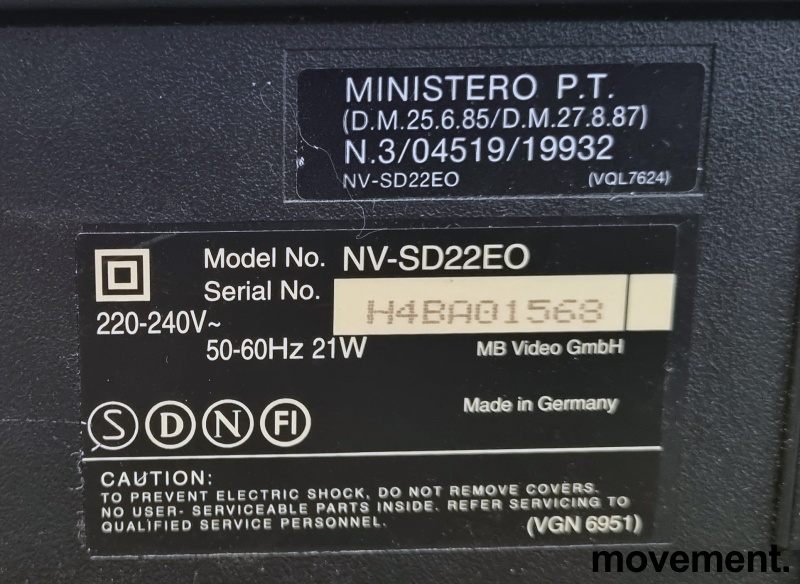 Solgt!Panasonic VHS-spiller modell - 4 / 4