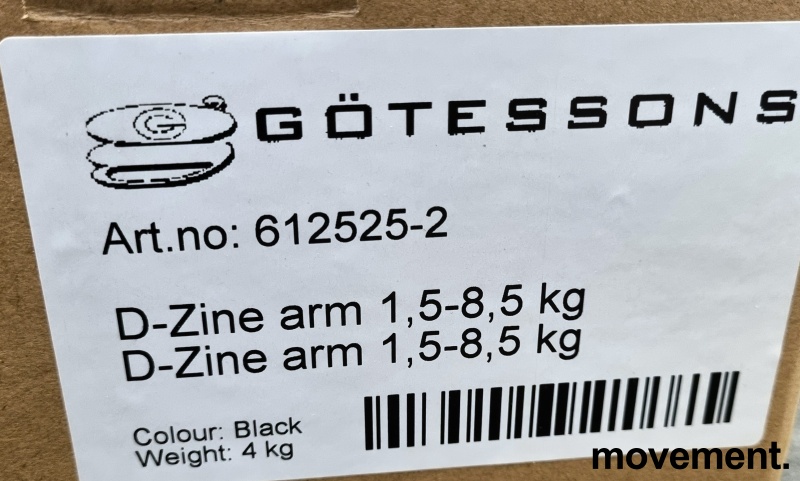 Solgt!Skjermarm i sortlakkert metall fra - 3 / 3