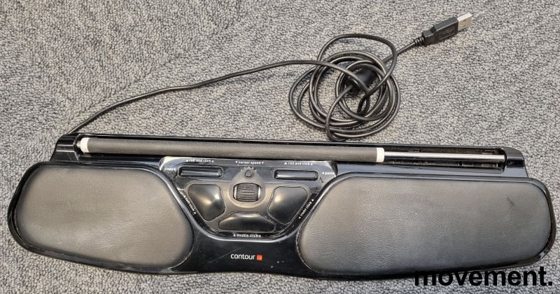 Solgt!Rollermouse Free2 USB i sort, - 1 / 3