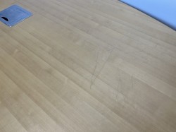 Møtebord fra Skandiform i bjerk, 210x120cm, passer 6-8 personer, brukt med en del slitasje