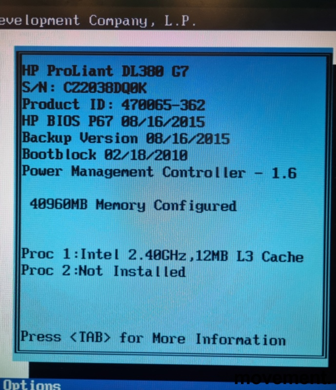 Solgt!HP Rackserver Proliant DL380 G7 -  - 4 / 5