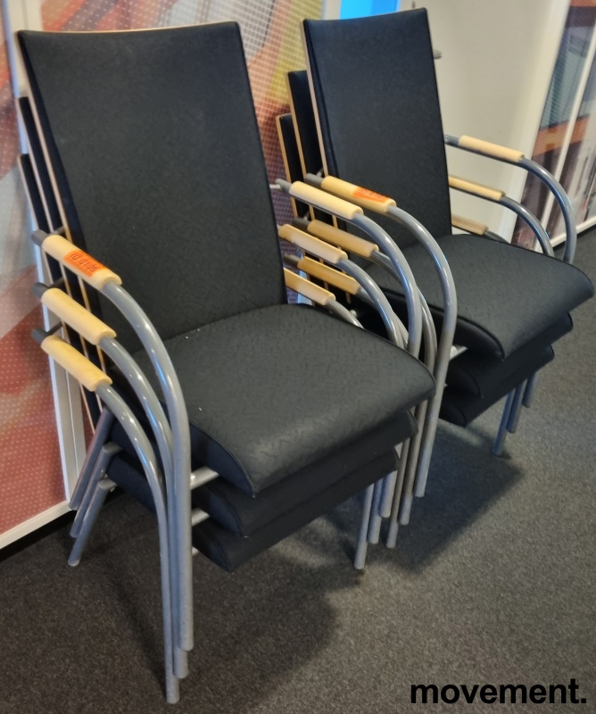 Solgt!Komfortabel konferansestol i sort / - 4 / 4