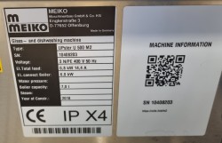 Meiko UPster U500M2 Oppvaskmaskin for storkjøkken / glassvasker, 400Volt, 2018-modell