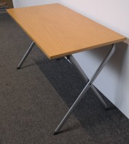 Konferansebord / klappbord i eik fra Kinnarps, 120x60cm, Edu-X serie, brukt