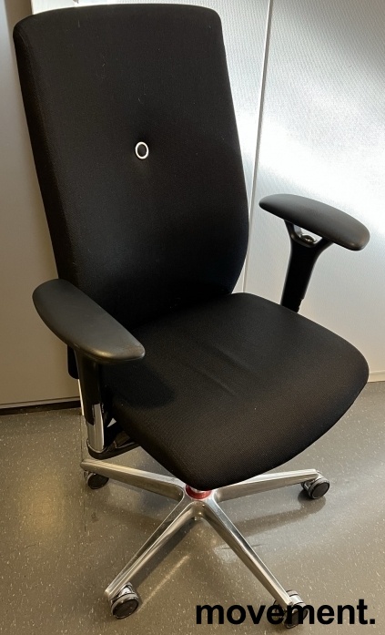 Solgt!Kontorstol: Savo XO i sort stoff - 1 / 3