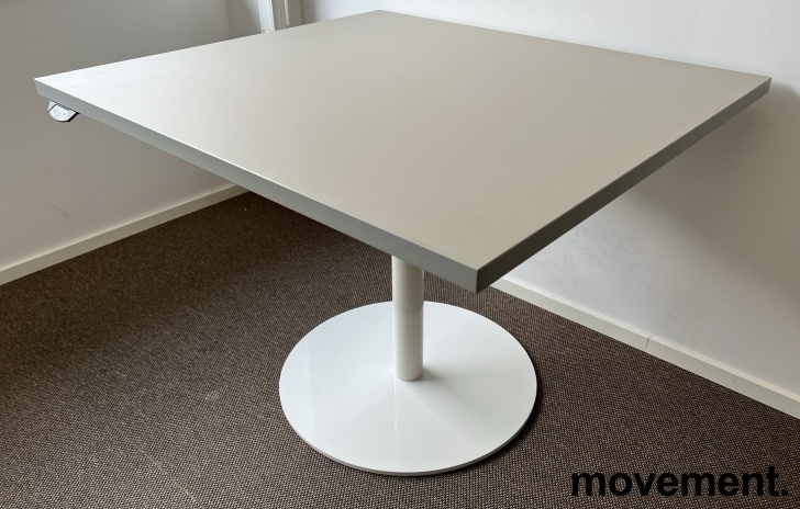 Solgt!Møtebord i lys grå linoleum / hvitt - 1 / 3