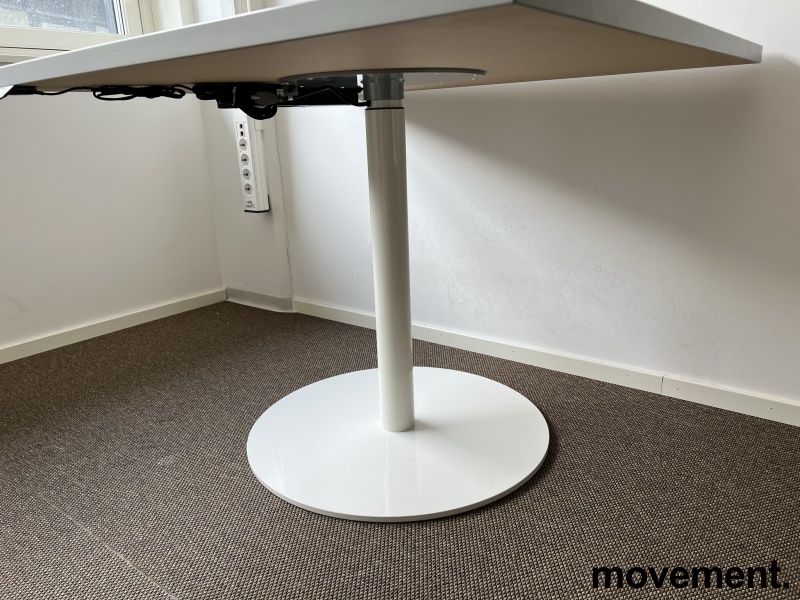 Solgt!Møtebord i lys grå linoleum / hvitt - 3 / 3