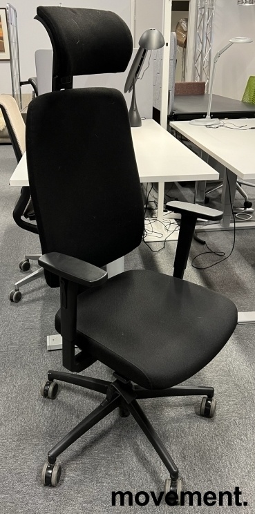 Solgt!Kontorstol i sort fra ISKU, modell - 1 / 3