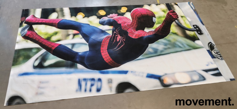 Solgt!Stor, kul banner med Spiderman, - 1 / 3