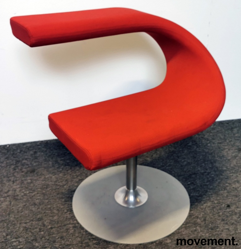 Solgt!Loungestol / designstol i rødt - 1 / 3