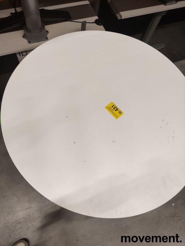Solgt!Rundt møtebord i hvitt, Ø=100cm, - 4 / 5