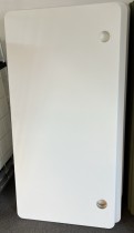 Hvit bordplate til skrivebord fra EFG 160x80cm med avrundede kanter, pent brukt