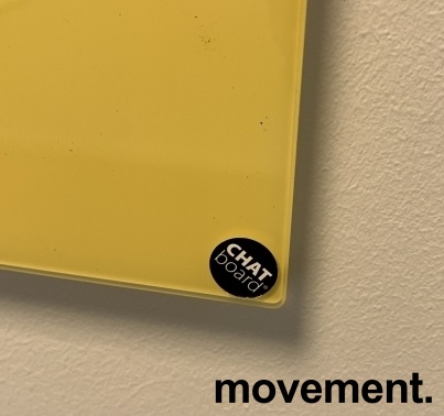 Solgt!Whiteboard i gult glass fra - 2 / 2