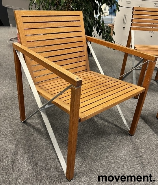 Solgt!Lekker hage-loungestol i teak / - 1 / 3