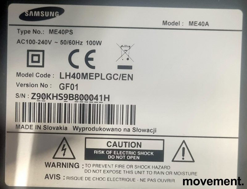 Solgt!Samsung ME40PS, 40toms Public - 2 / 3