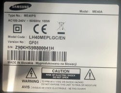 Samsung ME40PS, 40toms Public Display-skjerm, FULL HD, pent brukt