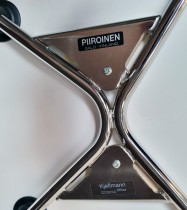 Barkrakk / barstol i hvitt/krom Piiroinen, Chip B, sittehøyde 76cm, pent brukt