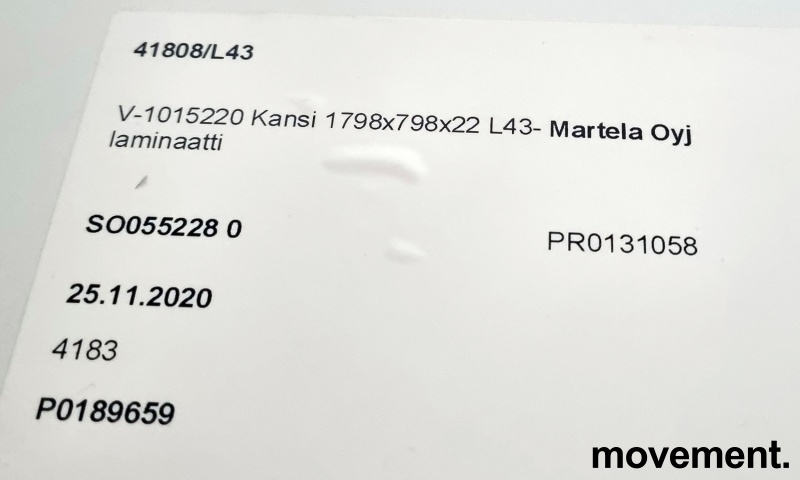 Solgt!Rektangulært skrivebord / - 5 / 6
