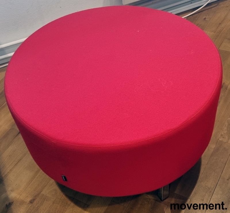 Solgt!Rund sittepuff / loungemøbel i rødt - 1 / 2