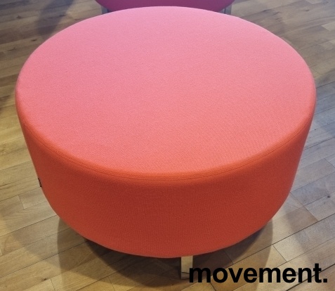 Rund sittepuff / loungemøbel i rosa - 1 / 3