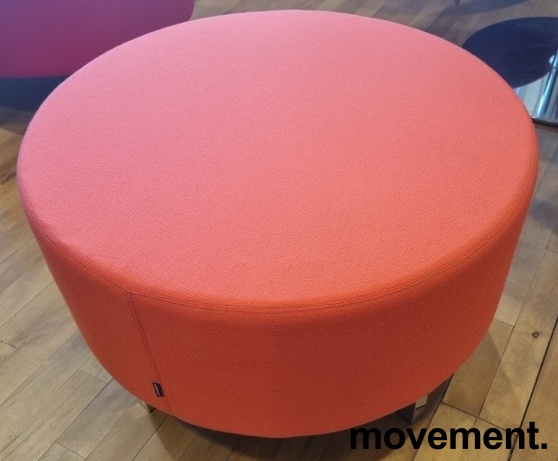 Rund sittepuff / loungemøbel i rosa - 2 / 3