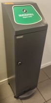 Kildesorteringsstasjon for matavfall i grålakkert metall, fra Enviropac, 35cm B, pent brukt