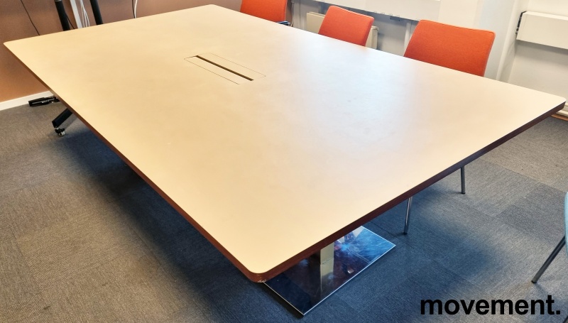 Solgt!Møtebord i beige linoleum, - 2 / 5