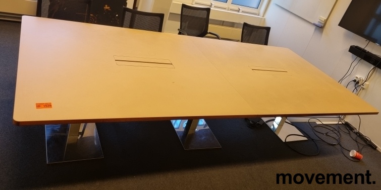 Solgt!Møtebord i beige linoleum, - 2 / 8