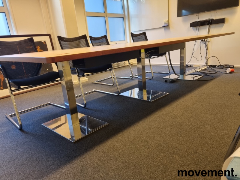 Solgt!Møtebord i beige linoleum, - 5 / 8