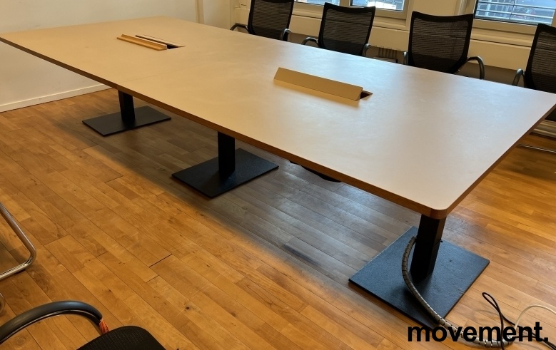 Solgt!Møtebord i beige linoleum, - 7 / 8