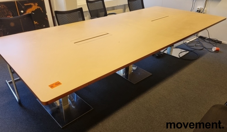 Solgt!Møtebord i beige linoleum, - 1 / 8