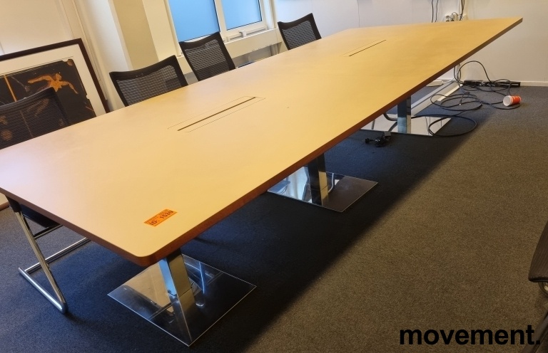 Solgt!Møtebord i beige linoleum, - 3 / 8