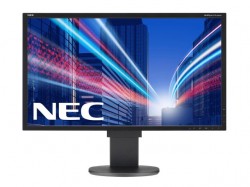 Flatskjerm til PC: NEC Multisync EA244WMi, 1920x1200 IPS, 24toms, USB/VGA/DVI/HDMI/DP, pent brukt